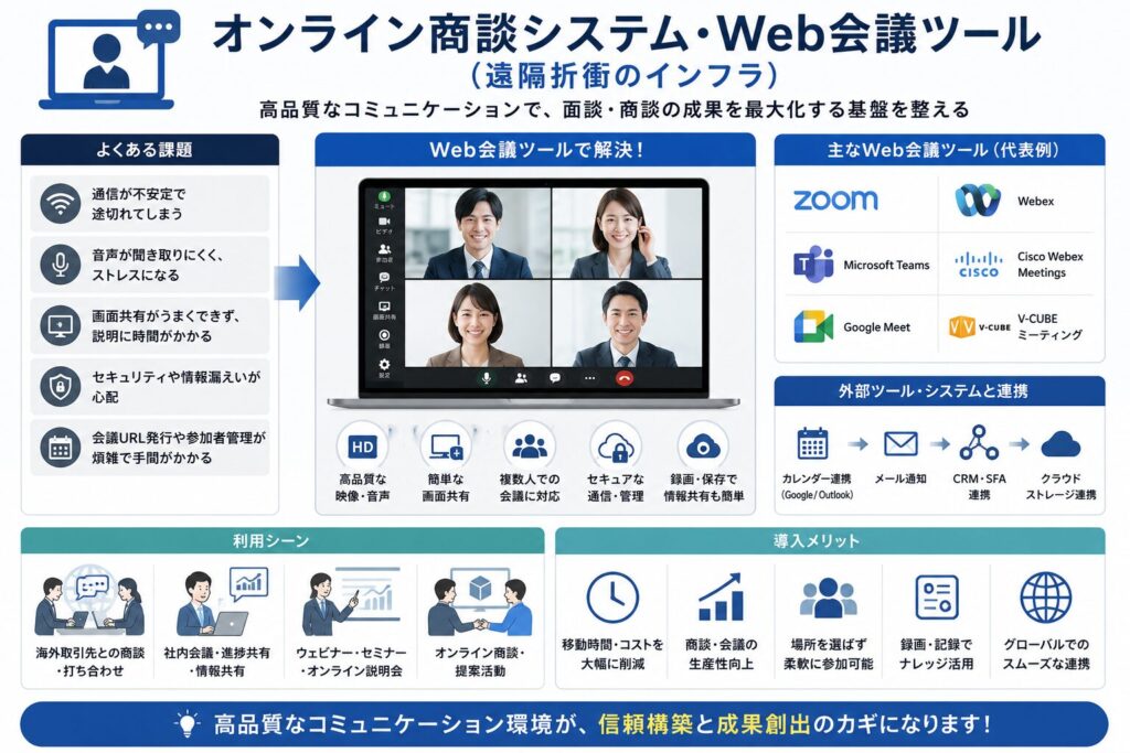 オンライン商談システム・Web会議ツール（遠隔折衝のインフラ）