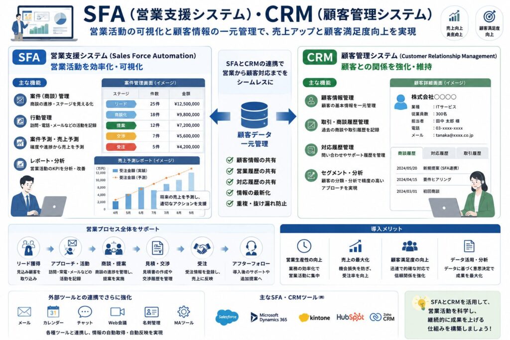 SFA（営業支援システム）・CRM（顧客管理システム）