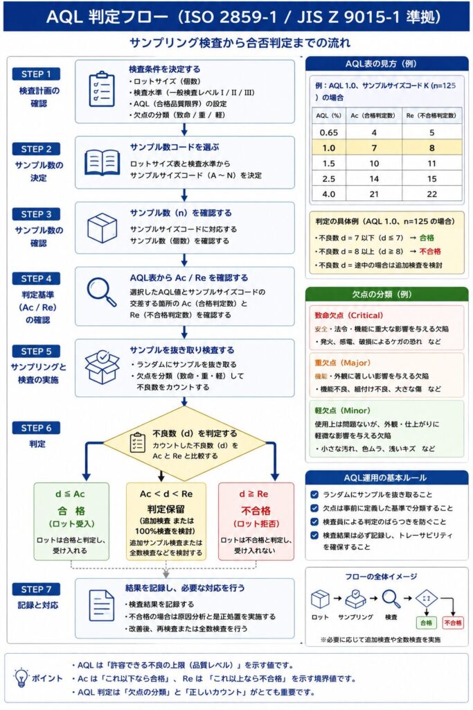 AQL判定フローの詳細図